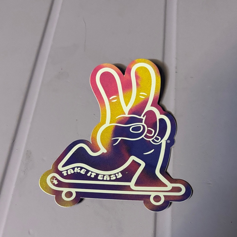 Dutch Bros Multicolor Peace Sign Sticker
